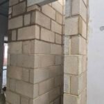 Blockwork pier construction with clean structural detailing