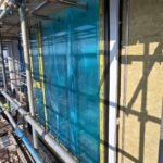 Cavity wall insulation installed along external elevation