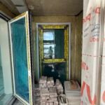 Fire stopping installation within internal wall construction