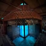 Internal brick arch construction within structural masonry work